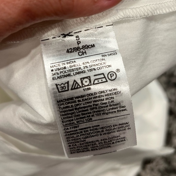 Banana Republic Off-Shoulder White Poplin Blouse super stretch shirt💥NEW - Picture 10 of 16